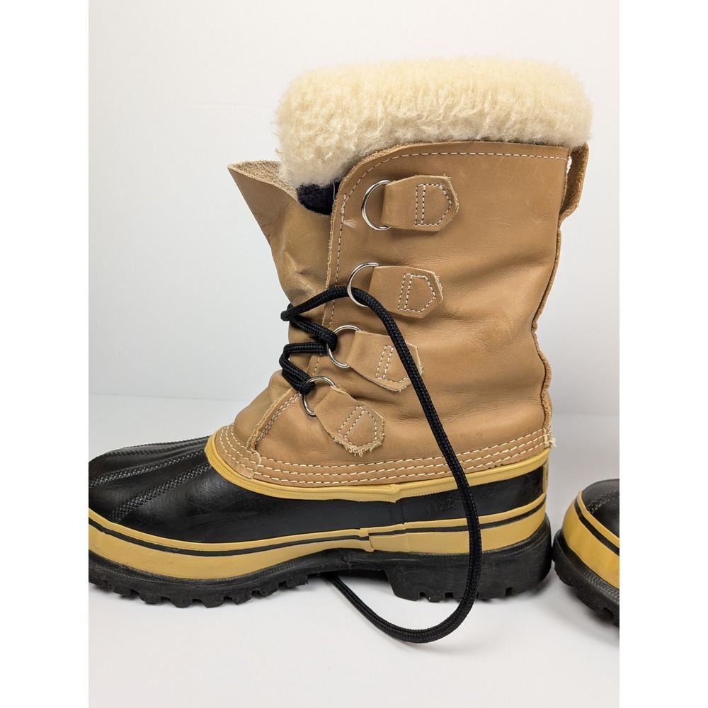 Sorel Caribou Boots Women's 8 Made in Canada Kaufman Leather Winter Snow Boots - Picture 4 of 11